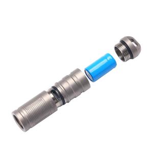 Quality Outdoor Hiking Titanium Camping Parts Titanium Alloy Mini Flashlight With USB Charging wholesale