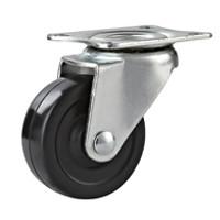 light duty 2.5" swivel industry rubber caster, 2" rubber caster, black rubber