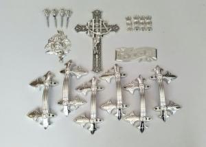 Quality Funeral Decoration Plastic Coffin Handles Sets Gold , Silver And Copper Color wholesale