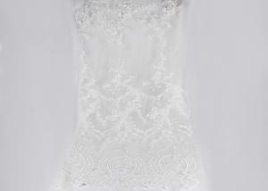 Quality African French White Embroidered Lace Fabric Bridal Mesh Fabric For Party Dresses wholesale