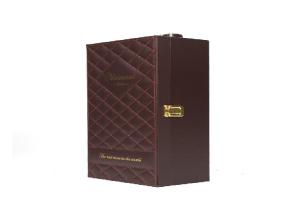 Quality Hand Make Gift Fancy Wood Leather Wine Gift Boxes Customzied Size wholesale