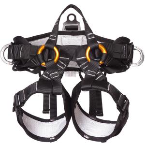 Quality Black Half Body Safety Rock Climbing Harness Belt with 800kg Load Bearing Customized wholesale