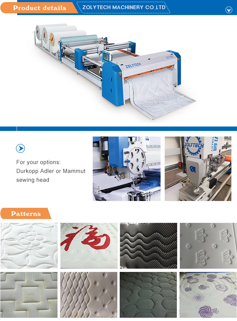 ZOLYTECH ZLT-DZ1 Mattress Machine Single Needle Quilting Machine Computerized Single Head Quilting Machine