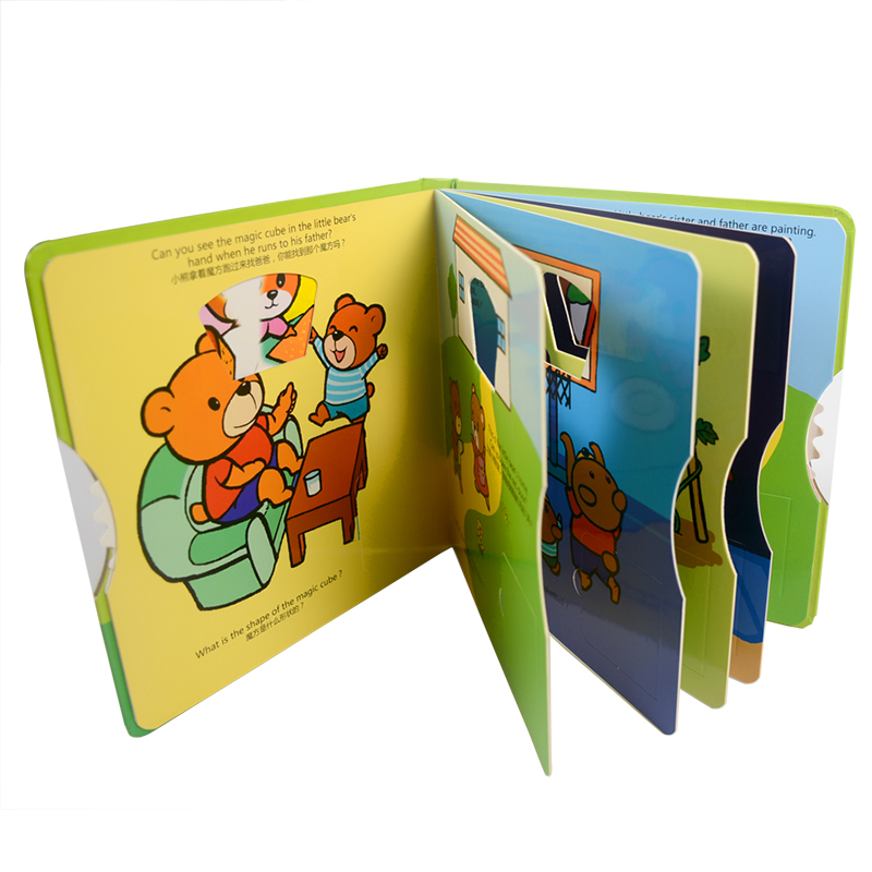 Oem Cut Out Board Book 157Gsm Art Paper Hot Foil Stamping Cover Finishing