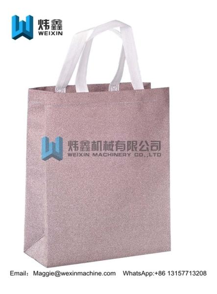100gsm Eco glitter film lamination Non Woven Bag /Promotional Custom Laminated
