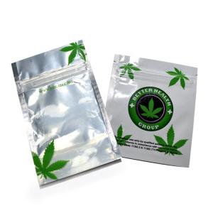 Quality custom printed OPP child smell proof weed exit plastic mini zipper mylar bags wholesale