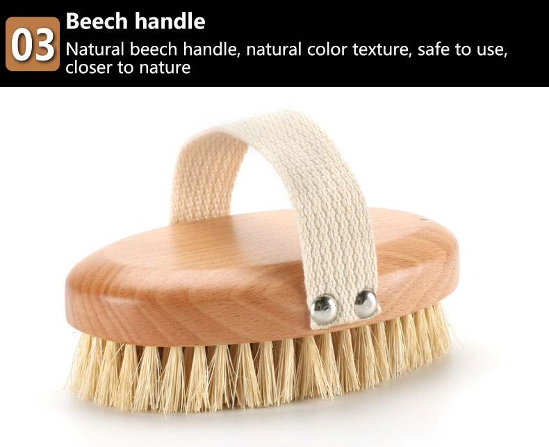 Abeis Dry Body Sisal Fiber Vegan Bath Brush Shower Exfoliating Scrubber Massage