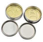 Air Tight Small Round Metal Tin Cans For Food Hand Seal Tin Box