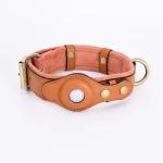 Pet Collar Custom Logo Fashionable Cool Leather Black Pink Blue Red Dark Green