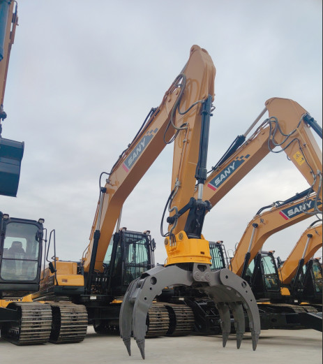 Excavator 10 ton-35 ton Hydraulic Grapple For Grabbing Stone Log