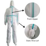 White Sterile SMS Nonwoven Fabric Protective Clothing PPE Chemical Protective