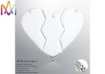 CE 8g Polished Split Spot Stainless Steel Heart Pendant