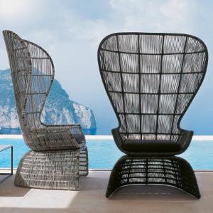 Quality Leisure Aluminium PE Rattan Lounge chairs Outdoor Garden patio High back Sofa sets furniture wholesale