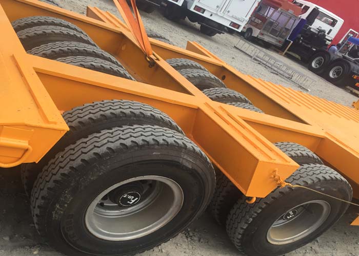 lowbed trailer tire exposed heavy duty