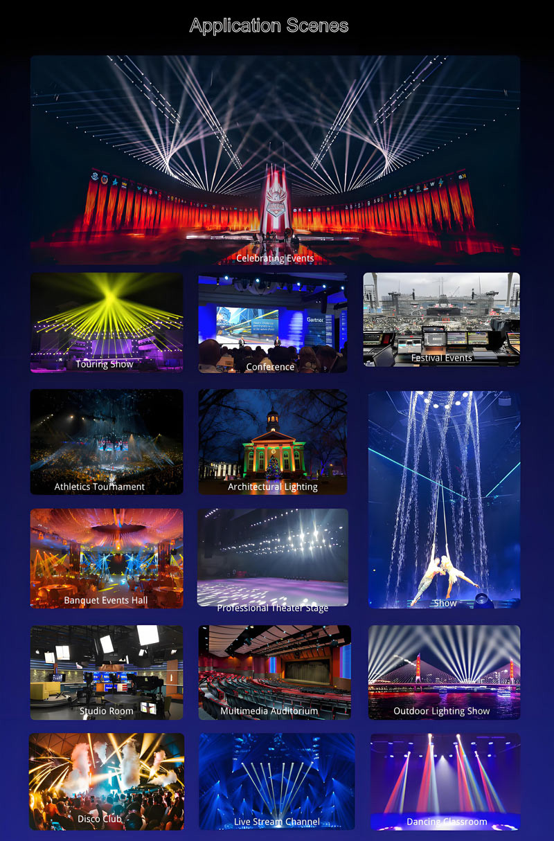 300W LED RGBW 4 in 1 Leko Profile Framing Spot Light For Conference Auditorium Theatre Church