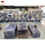 Translucent Golden Blue Onyx Perfect for Hotel Wall Panel from Brazil Stone