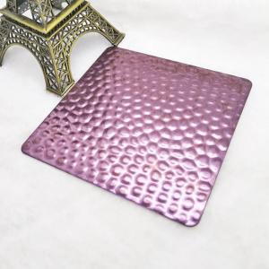 China Patterned Embossed Stainless Steel Sheet Rose Red 0.8mm To 3mm Thick on sale