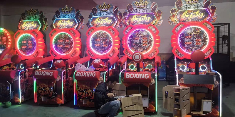 Electronic Big Arcade Punching Machine Dynamic Game OEM