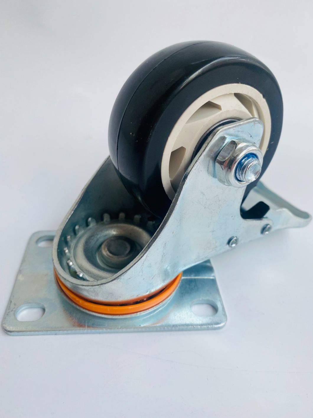 Light Duty Caster Wheel with Black, White Core PVC Rubber Omni-Directional, Directional Wheel for Industry Hot Sale
