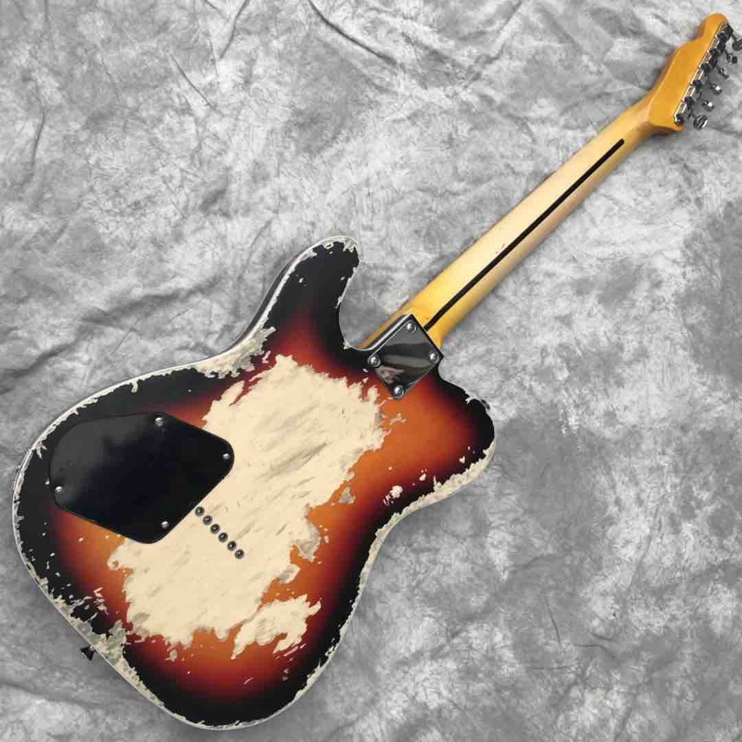 Custom Limited Edition Relic Tele Electric Guitar in Sunburst Tele Electric Guitar