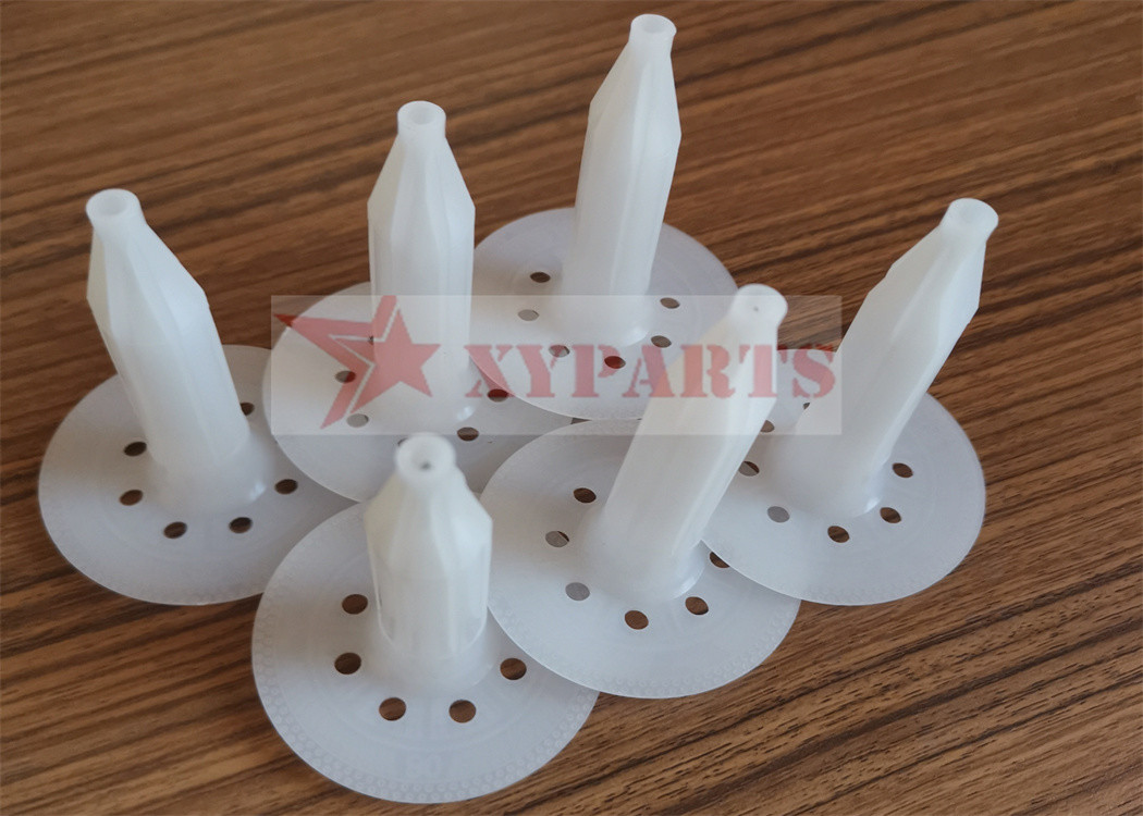 Actuated Tool Installed Plastic Wall Insulation Anchors With Premounted Steel Nail