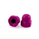Pink Metal Nut Zinc Plated Round Cap Nut customized For Food Beverage