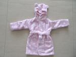 coral fleece infants gown,baby girl bathrobe