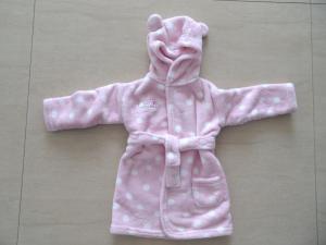 Quality coral fleece infants gown,baby girl bathrobe wholesale