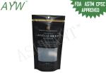 Mylar Black Beef Biltong Stand Up Zipper Bags With Against Air Protection