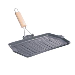 Quality 13.8inch Cast Iron Grill Griddle Non Stick Grill Pan For Camping wholesale