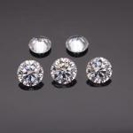 3A/5A Cubic Zirconia Loose Stones Brilliant Cut Round Shape White Color 6mm 8mm