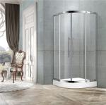 With Frame Stainless Steel Curve Shower Doors 8mm Clear Glass Two Middle