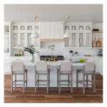 Sell White Aluminium Framed Glass Top Modular Kitchen Cabinets with MDF Door