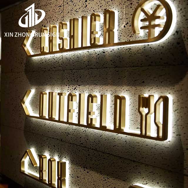 Luminous Letters Sign Outdoor Storefront Custom Stainless Steel Back-lit Signboard Metal Logo Acrylic Alphabets