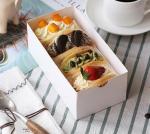 Cake Tart Cardboard Food Packaging Box 17.6x8.5x6.6cm Small White Cardboard
