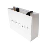Mini White Branded Paper Bags Company Logo Promotional For Business Emboss