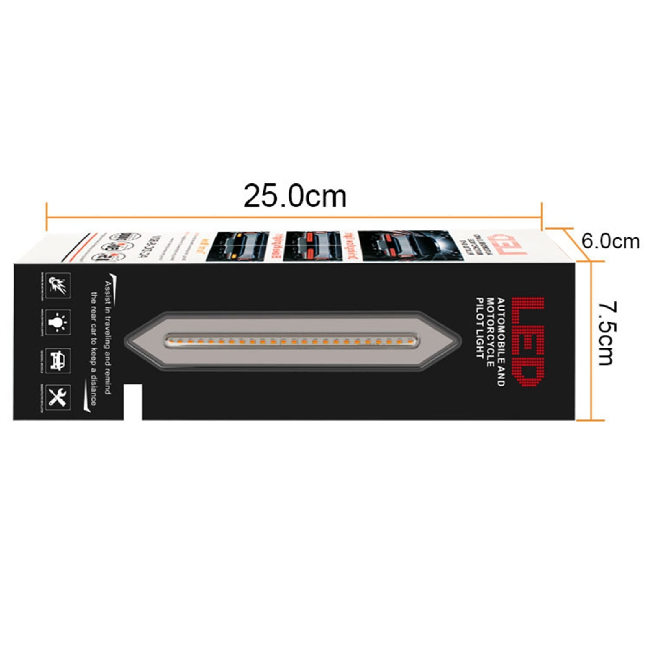 Red Yellow 24V Universal LED Tail Light Pilot Lamp For Car For Motorcycle