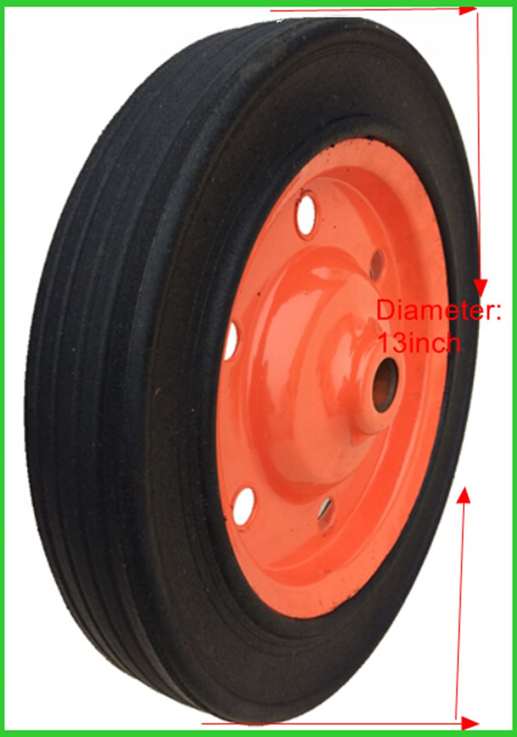 13 inch solid wheel rubber powder tires for wheelbarrow