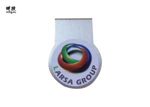 Quality Round Shape Custom Metal Money Clip For Bank Silver Color 12g Weight wholesale