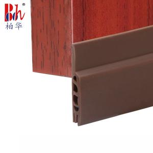 Quality Brown Silicone Weather Stripping Acoustic Rubber Door Bottom Seal Strips 1000mm wholesale