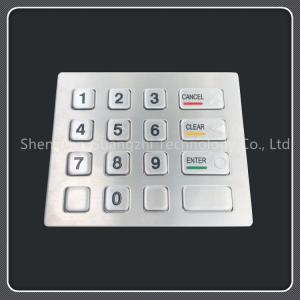 Quality Dust Resistant 16 Key Keypad , Stainless Steel Vending Machine Keypad wholesale