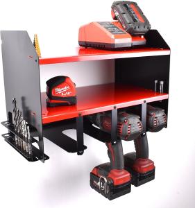 Quality Convenience Stores Wall Mount Cordless Drill Tool Holder Organizer Rack Plastic Type wholesale