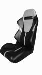 Customized Fashionable Sport Racing Seats With Gray / Black Pvc Leather