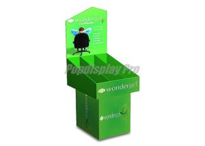 Quality Decorative Cardboard Dump Bins , Chair Cushion Green Custom Pos Displays wholesale