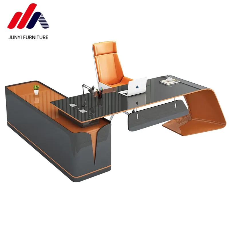 Create a Professional Workspace with Baking Paint L-shaped Executive Office Desk