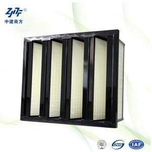 Quality High Dust Collected HVAC System W Cell V Bank Air Filter 99.99% For Cleanroom Laminar Flow Hood wholesale