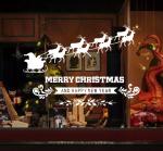 Non Toxic Christmas Decorations Wall Stickers , Pvc Wall Sticker For Shopping