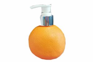 Quality Orange 250ml Plastic Cosmetic Bottles For Lotion Baby Care Fruits Shape wholesale