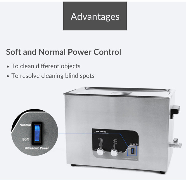 27L Digital Ultrasonic Cleaner One Button Power Switch 500 * 300 *200MM Tank
