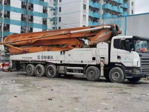 Quality White Zoomlion 63m 37m Concrete Pump Truck Actros 4141 Truck Mounted Pump Direct wholesale